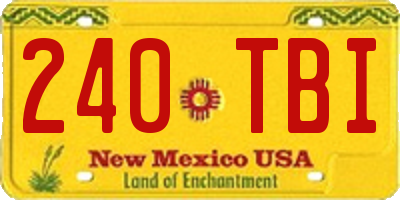 NM license plate 240TBI