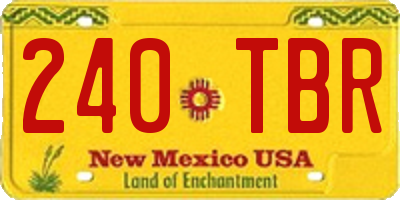 NM license plate 240TBR