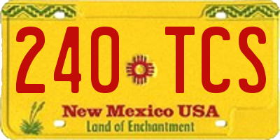 NM license plate 240TCS