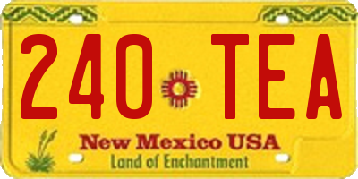 NM license plate 240TEA