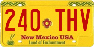 NM license plate 240THV