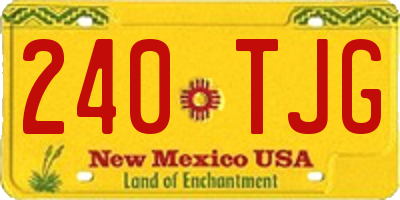 NM license plate 240TJG