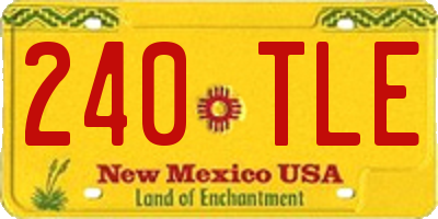 NM license plate 240TLE