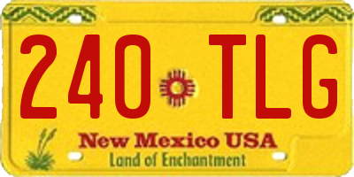 NM license plate 240TLG