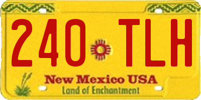 NM license plate 240TLH