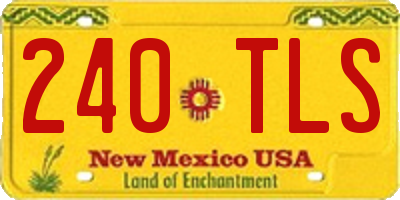 NM license plate 240TLS