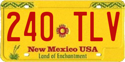 NM license plate 240TLV