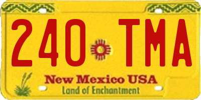 NM license plate 240TMA