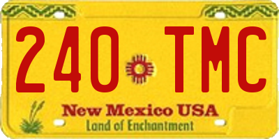 NM license plate 240TMC