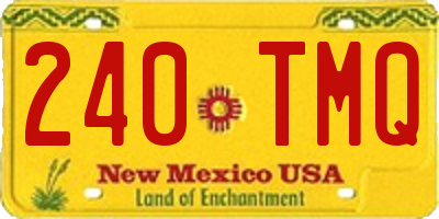 NM license plate 240TMQ
