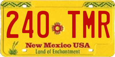 NM license plate 240TMR
