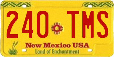 NM license plate 240TMS