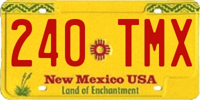 NM license plate 240TMX