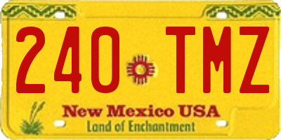 NM license plate 240TMZ