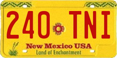 NM license plate 240TNI