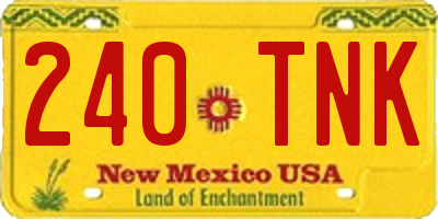 NM license plate 240TNK