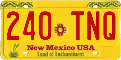 NM license plate 240TNQ