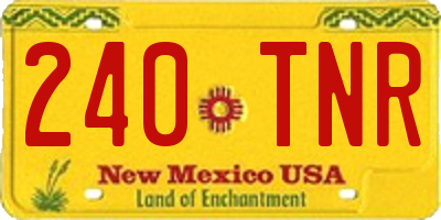 NM license plate 240TNR