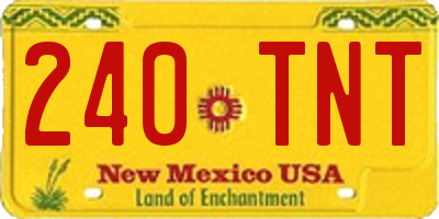NM license plate 240TNT