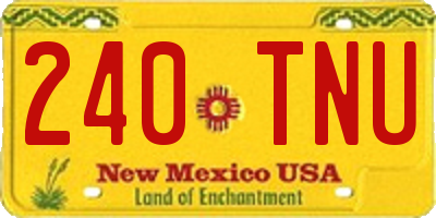 NM license plate 240TNU