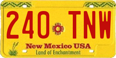 NM license plate 240TNW