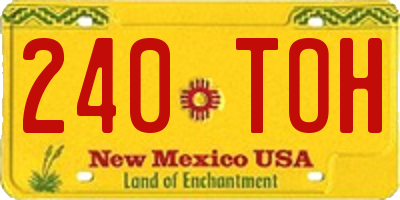 NM license plate 240TOH
