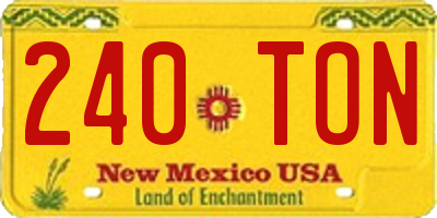 NM license plate 240TON