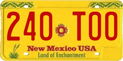 NM license plate 240TOO