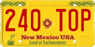 NM license plate 240TOP