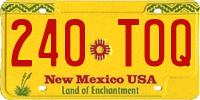 NM license plate 240TOQ