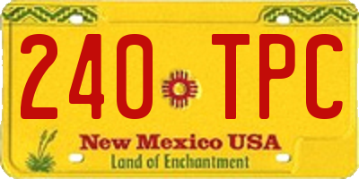 NM license plate 240TPC