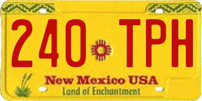 NM license plate 240TPH