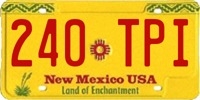 NM license plate 240TPI