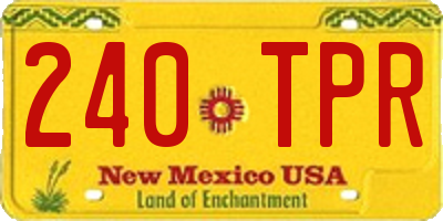 NM license plate 240TPR