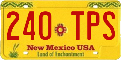 NM license plate 240TPS