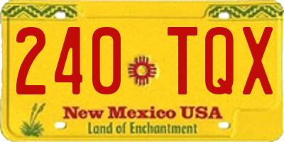 NM license plate 240TQX