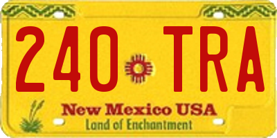 NM license plate 240TRA