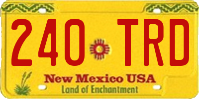 NM license plate 240TRD