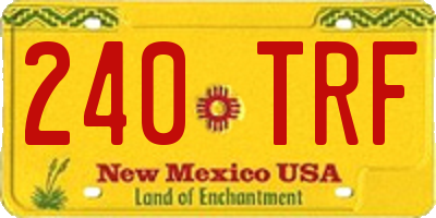 NM license plate 240TRF