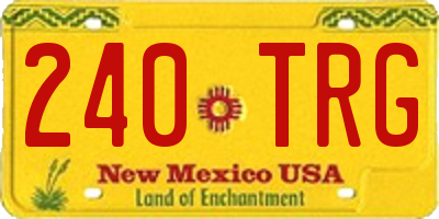 NM license plate 240TRG