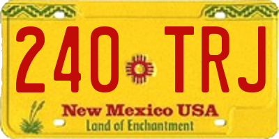 NM license plate 240TRJ