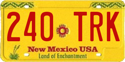 NM license plate 240TRK