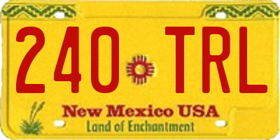 NM license plate 240TRL