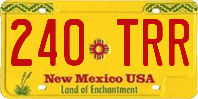 NM license plate 240TRR