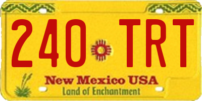 NM license plate 240TRT