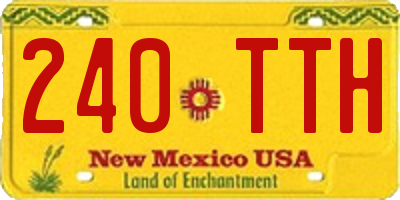 NM license plate 240TTH