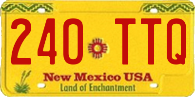 NM license plate 240TTQ