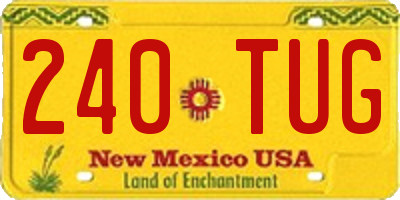 NM license plate 240TUG