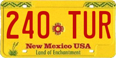 NM license plate 240TUR