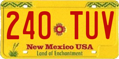 NM license plate 240TUV